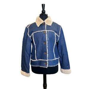 Xhilaration Y2K Fur Trim Jean Jacket